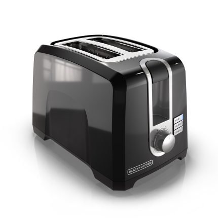 BLACK+DECKER 2-Slice Extra Wide Slot Toaster, Black